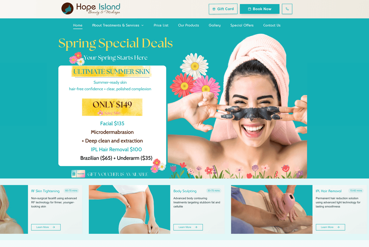 New Hope Island Beauty website