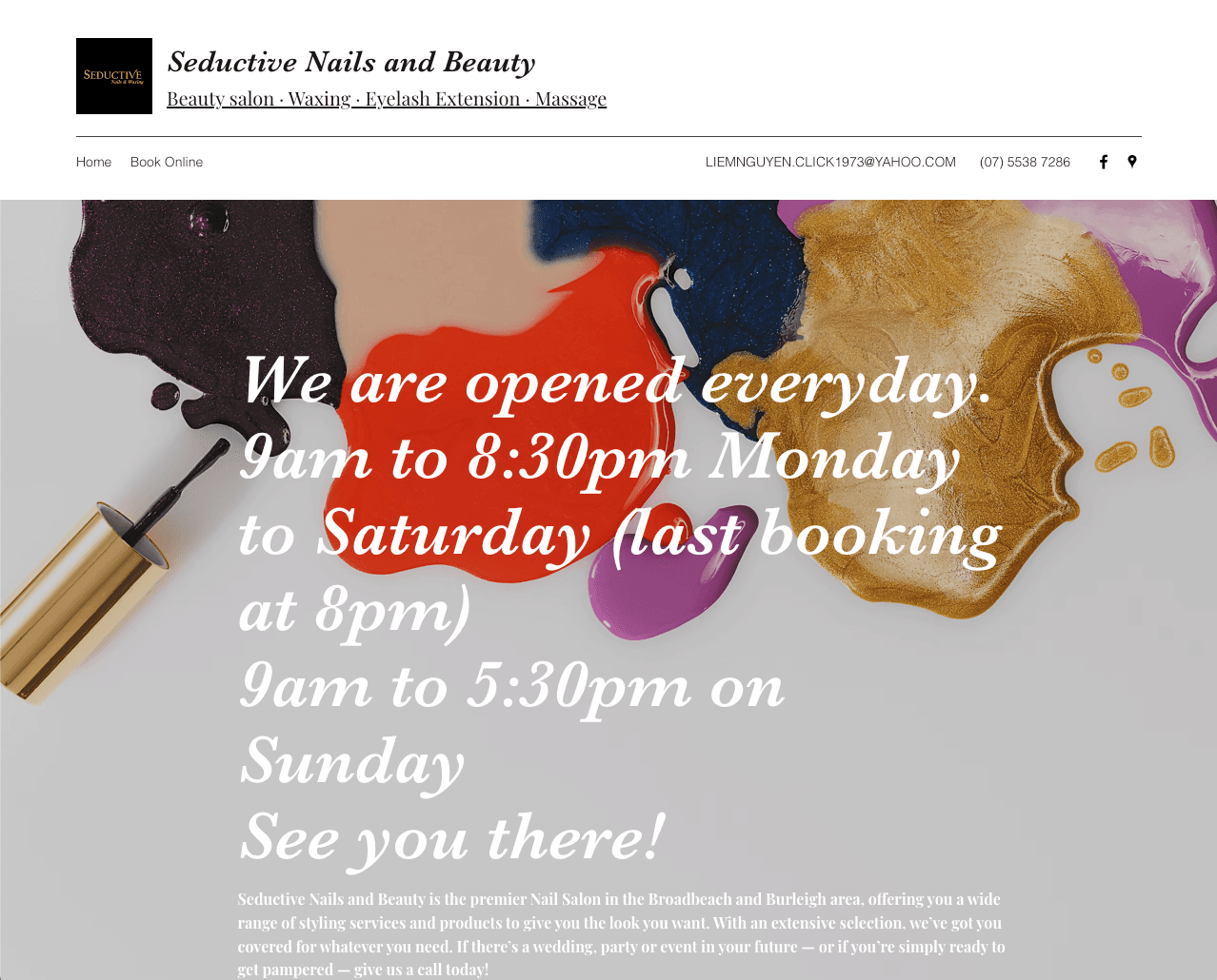 Seductive Nails & Beauty before redesign